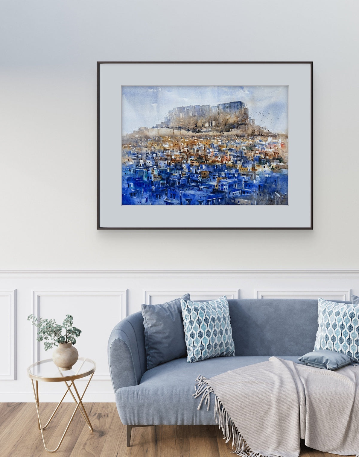 The Blue Majesty - Watercolor Art Print