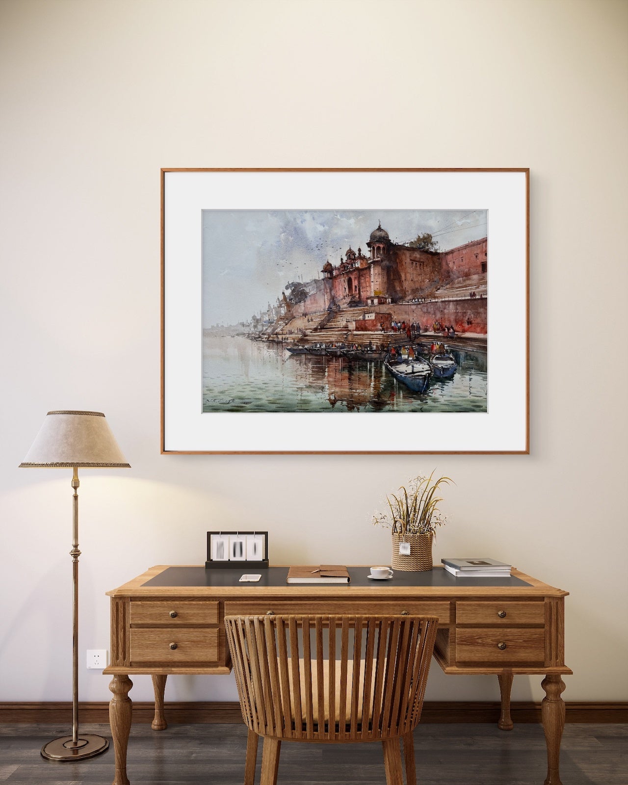 The Ripple of Faith and Tranquility - Original Watercolor Painting