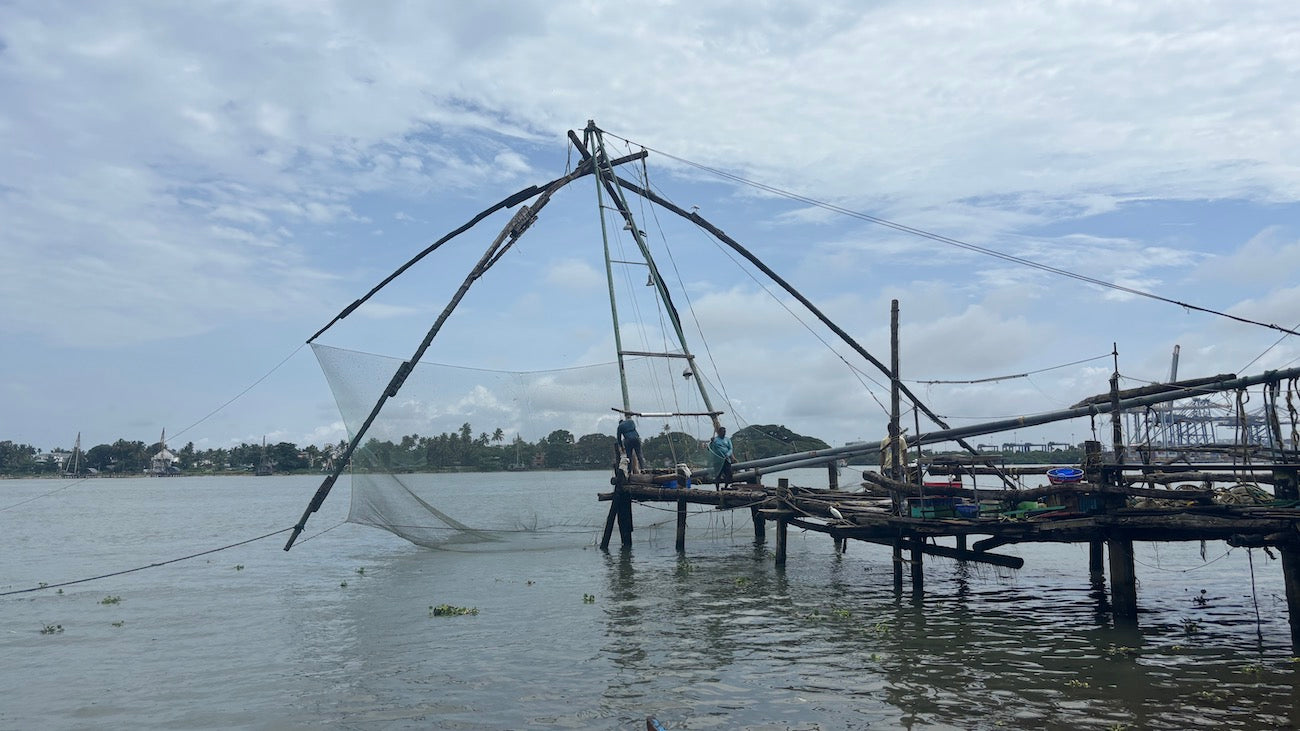 Fishing Nets of Fort Kochi - Original Watercolor Art