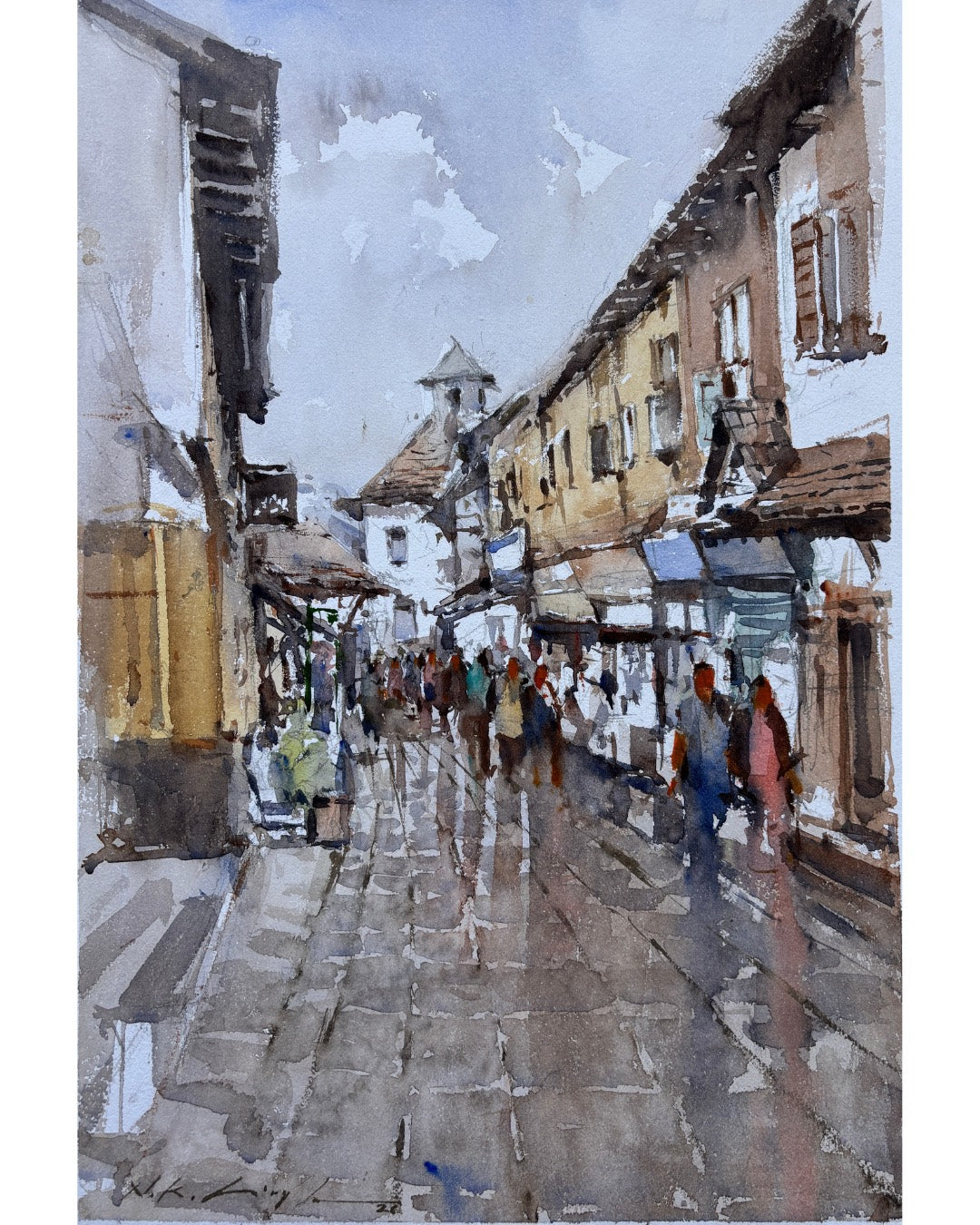 Jew Town, Kochi – Original Watercolor Painting