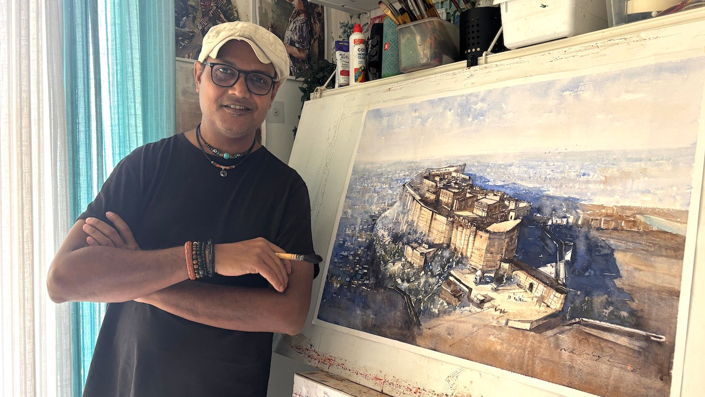 original artwork of jodhpur fort painting